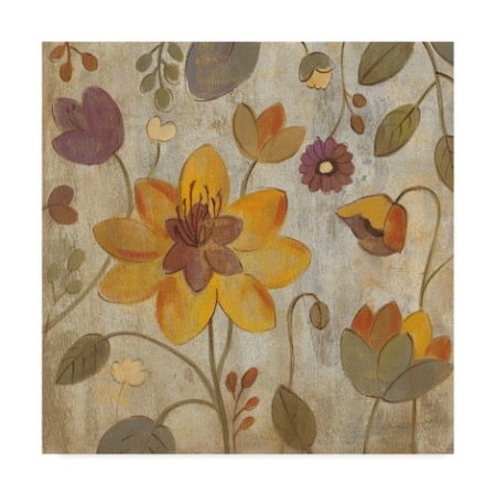 Trademark Fine Art Floral Song II by Silvia Vassileva, 14x14-Inch Fine Art, Multicolor